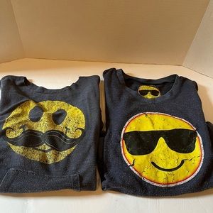 So NIKKI lot of 2 Emoji sweat shirts size 10/12 super comfy